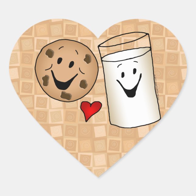 Cookies Liebe Milk Friends Cartoon Heart Sticker (Vorderseite)