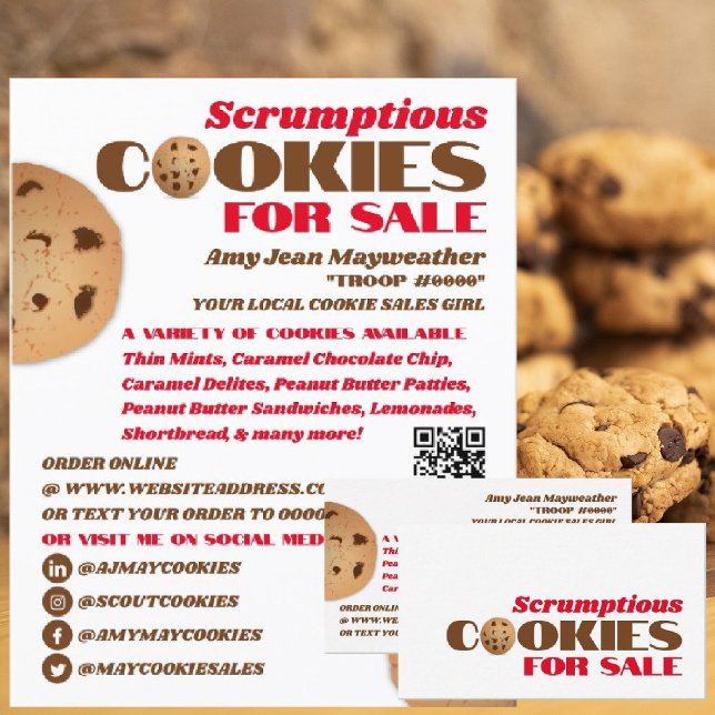 Cookies-Logo, Werbemittel für den Verkauf von Cook Flyer (Von Creator hochgeladen)