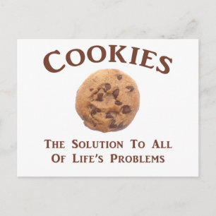 Cookies lösen Probleme Postkarte