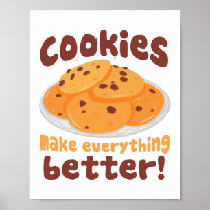 Cookies machen alles besser Backen Poster