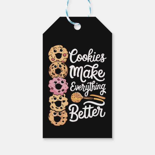 Cookies machen alles besser Weihnachten Geschenkanhänger (Rückseite)