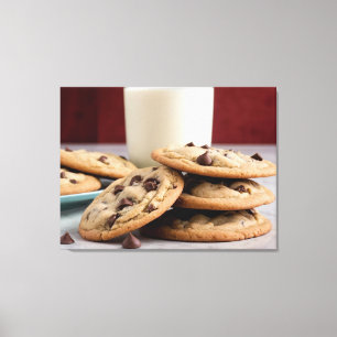 Cookies & Milch Leinwanddruck