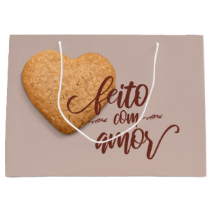 Cookies mit Liebe, feito com amor Große Geschenktüte