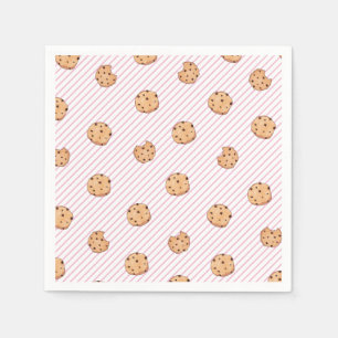 Cookies Rosa Streifen Geburtstagsparty Paper Telle Serviette