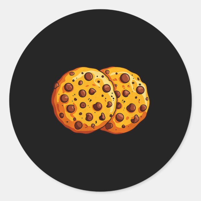 Cookies Shirt Men Women Kids Chocolate Chip Cookie Runder Aufkleber (Vorderseite)