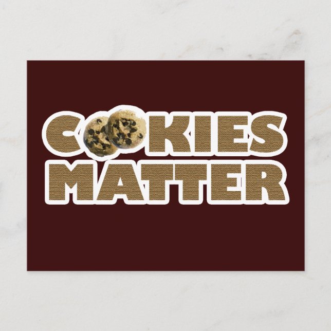 Cookies sind wichtig postkarte (Vorderseite)