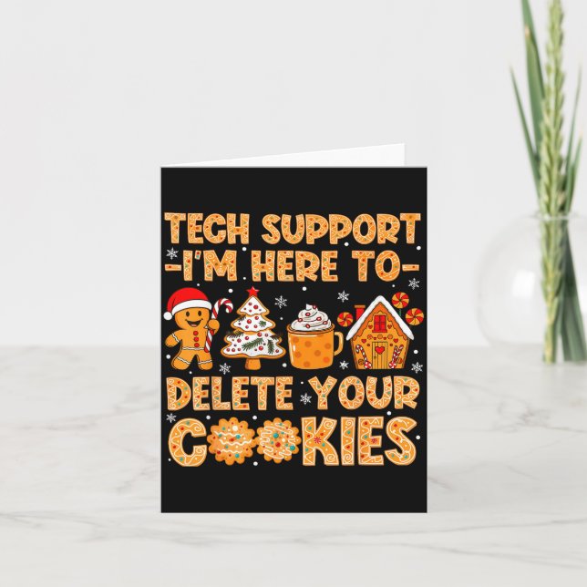 Cookies Support Tech I'm Delete Here Karte (Vorderseite)