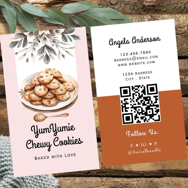 Cookies Trendy QR-Code und Website Visitenkarte (Von Creator hochgeladen)