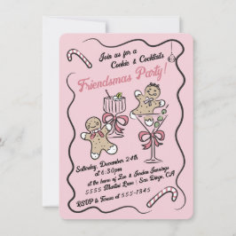 Cookies und Cocktails Weihnachts Friendsmas Party Einladung