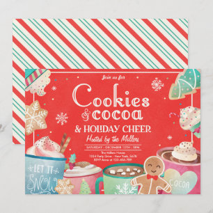 Cookies und heißes Kakao Weihnachtsfest Party Einladung