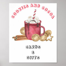 Cookies und Kakao - Karten und Geschenke Babydusch Poster