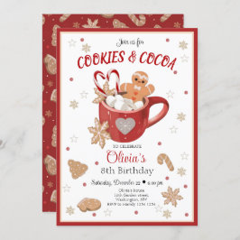 Cookies und Kakao Weihnachten Geburtstag Einladung