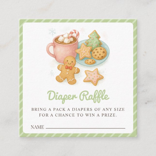 Cookies und Kakao-Winter-Kinderdusche Begleitkarte (Vorderseite)