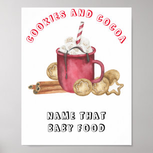 Cookies und Kakaodusche Name für Babynahrung Poster