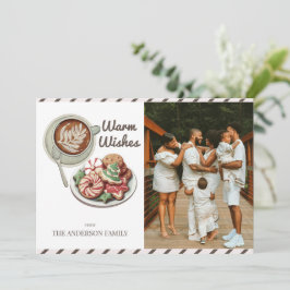 Cookies und Kakaowarn wünscht Weihnachts-Foto Feiertagskarte
