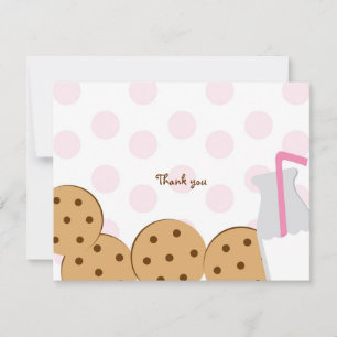 Cookies und Milch Vielen Dank Hinweis Karten