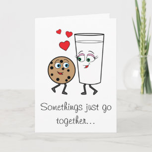 Cookies und Milchvalentine Feiertagskarte