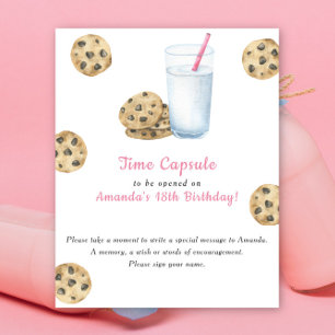 Cookies und Milchzeit Kapsel 1. Geburtstag Poster