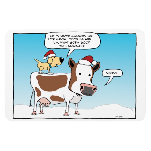 Cookies und Scotch für den Santa-Magneten Magnet (Horizontal)