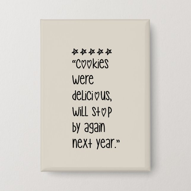 Cookies were delicious button (Vorderseite)