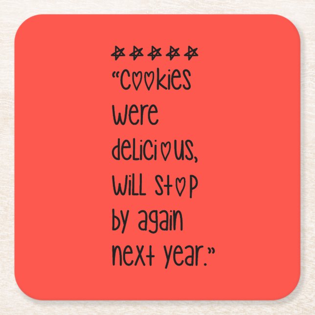 Cookies were delicious rechteckiger pappuntersetzer (Vorderseite)