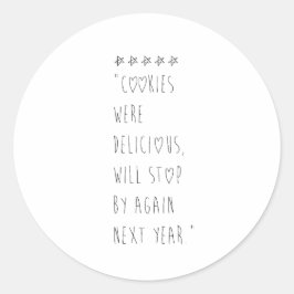 Cookies were delicious runder aufkleber