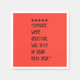 Cookies were delicious serviette