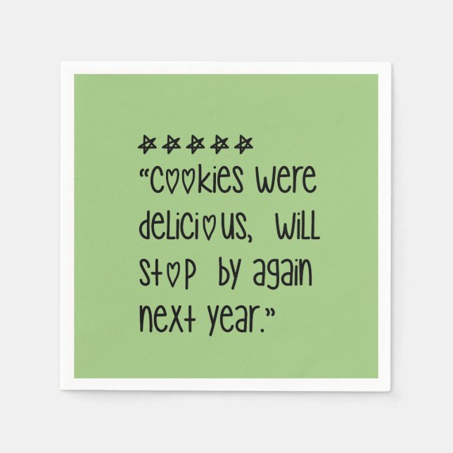 Cookies were delicious serviette (Vorderseite)