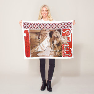 Cooking, Alphonse Mucha Fleecedecke