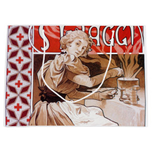 Cooking, Alphonse Mucha Große Geschenktüte