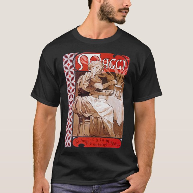 Cooking, Alphonse Mucha T-Shirt (Vorderseite)