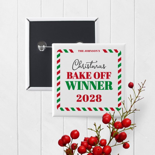 Cooking, Baking oder Sweater Holiday Gewinner Button (Christmas Holiday Competition Prize Button for the Winner. Great for Cookie & Sweater Contests!)