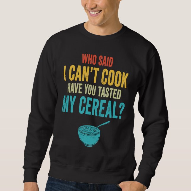 Cooking Cereal Chef Food Snack Kitchen Retro Vinta Sweatshirt (Vorderseite)