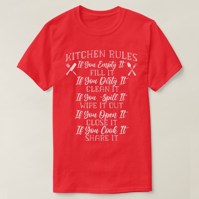 Cooking Cook Kitchen Chef Kitchen Rules If You Emp T-Shirt (Design vorne)