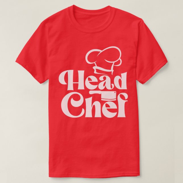 Cooking Cook Kitchen Head Koch Koch T-Shirt (Design vorne)