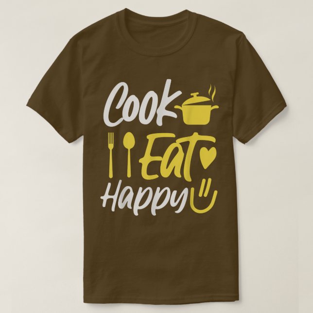 Cooking Cook Kitchen Koch Koch essen glücklich T-Shirt (Design vorne)