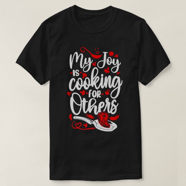 Cooking Cook Pan Kitchen Koch T-Shirt (Design vorne)
