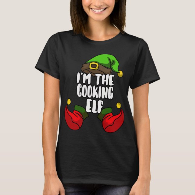 Cooking Elf Matching Familie Weihnachts-Party Paja T-Shirt (Vorderseite)