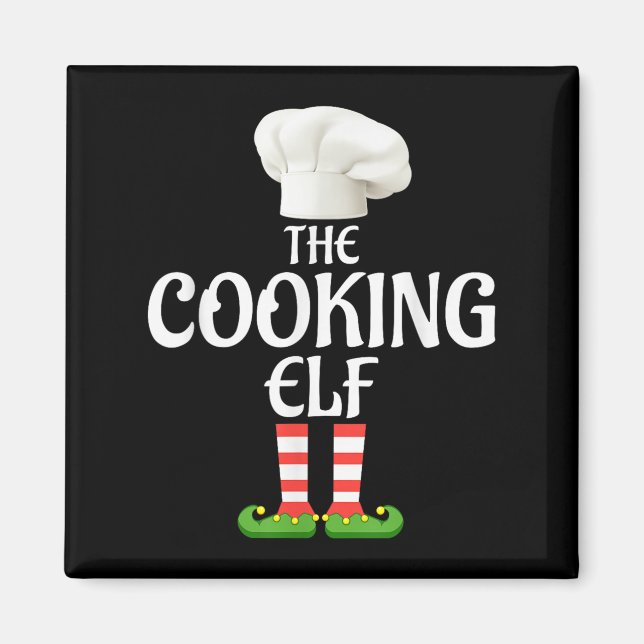 Cooking Elf Matching Family Group Weihnachts-Party Magnet (Vorne)