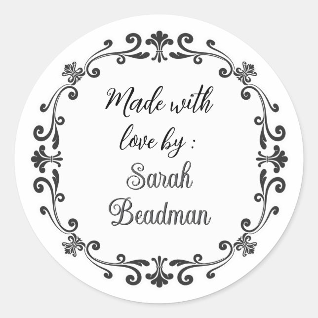 Cooking Food Made With Love by Label Sticker (Vorderseite)