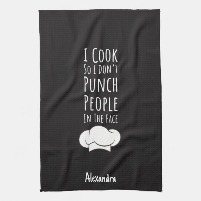 Cooking Gifts For Adults Chefs Cooks Funny Humor Geschirrtuch (Vertikal)