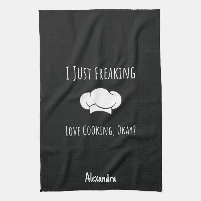 Cooking Gifts For Her Chefs Cooks Funny Women Girl Geschirrtuch (Vertikal)