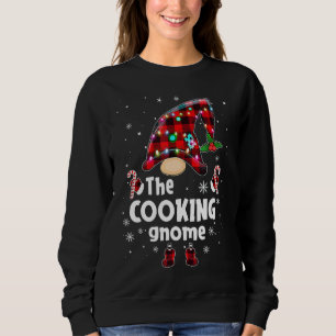 Cooking Gnome Buffalo Kariert Matching Family Chri Sweatshirt