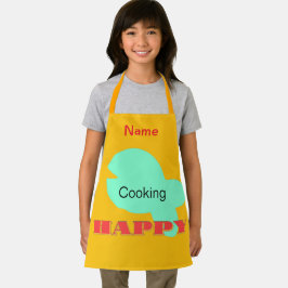 Cooking Happy Kids Sunny Yellow personalisieren Schürze