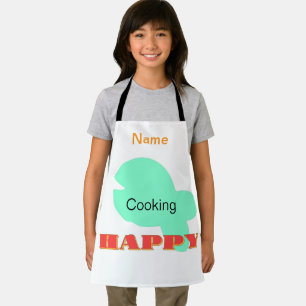 Cooking Happy Kids White personalisieren Schürze