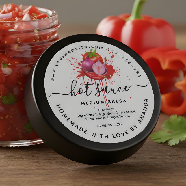 Cooking Homemade hot sauce label Runder Aufkleber (Von Creator hochgeladen)