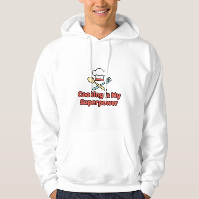 Cooking Is My Superpower – Cute Chef Life Design Hoodie (Vorderseite)
