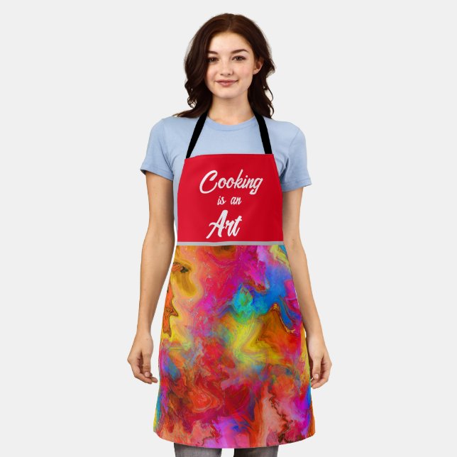 COOKING IST EIN KUNSTRAINBOW SCHÜRZE (Getragen)