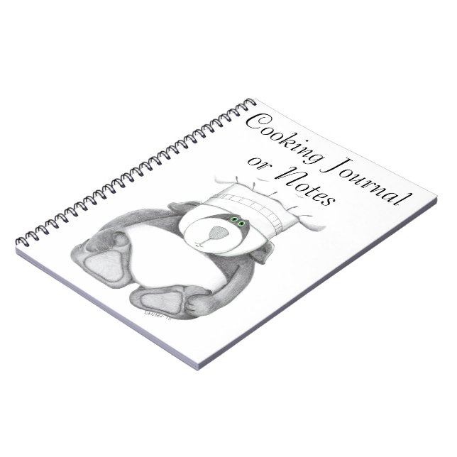 Cooking Journal mit Panda Bear Picture Notizblock (Linke Seite)