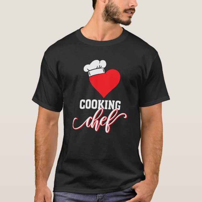 Cooking Koch Kitchen Heart Koch Hat T-Shirt (Vorderseite)